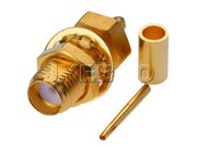 SMA female crimp RG178 Bulk Head