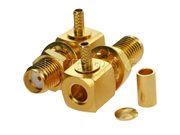 SMA female Bulkhead crimp for RG316