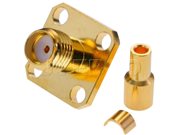 SMA female Panel 4 hole crimp RG178